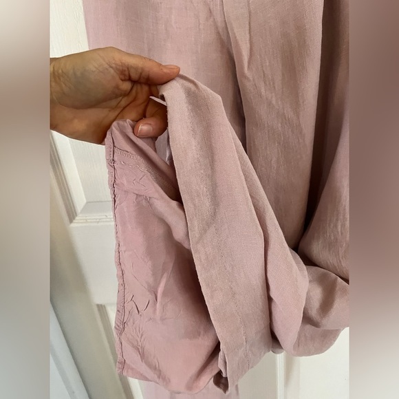 SOLD Lost + Wander Wide Leg Pink Palazzo Pants, high waist pleated EUC Medium - Picture 5 of 14
